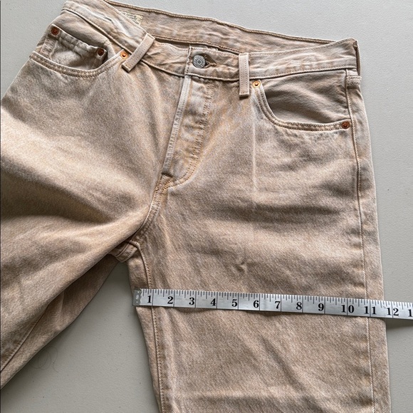 Levi's Fresh 501 90's Jeans Beige Acid Wash - Picture 16 of 16